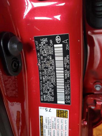 JTDKB20U077663085 - 2007 TOYOTA PRIUS Червоний фото 12