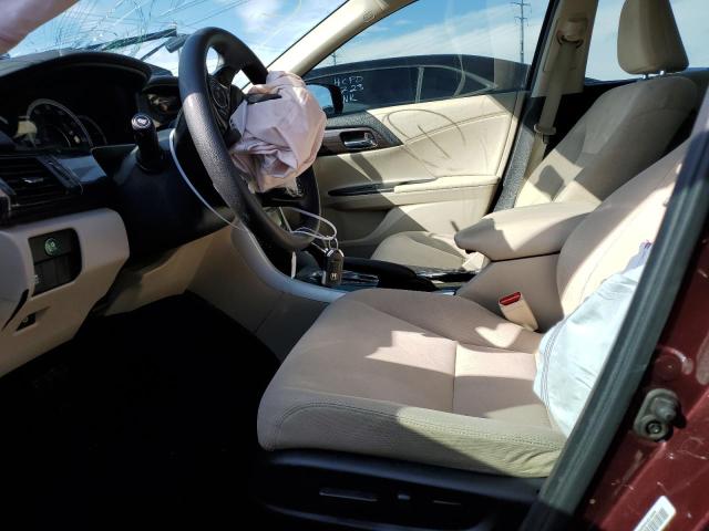 1HGCR2F72GA228106 - 2016 HONDA ACCORD EX BURGUNDY photo 7