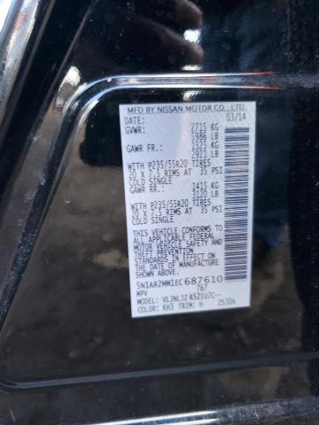 5N1AR2MM1EC687610 - 2014 NISSAN PATHFINDER S Negro foto 12