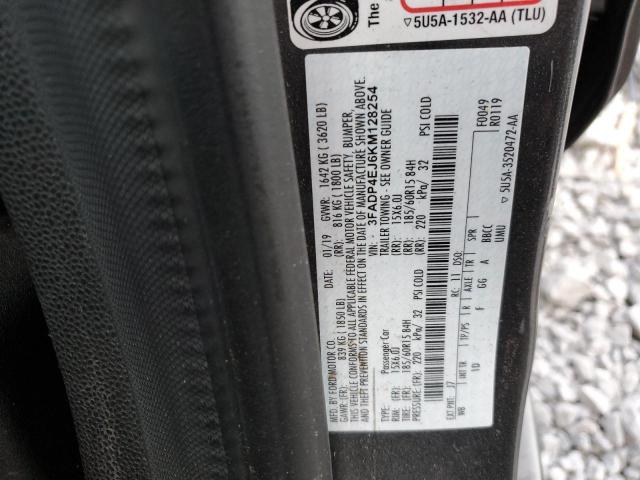 3FADP4EJ6KM128254 - 2019 FORD FIESTA SE Gris photo 12