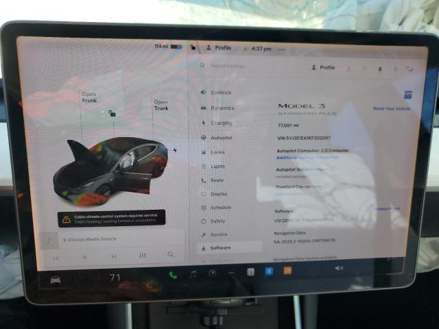 5YJ3E1EA1KF302097 - 2019 TESLA MODEL 3 BLACK photo 9