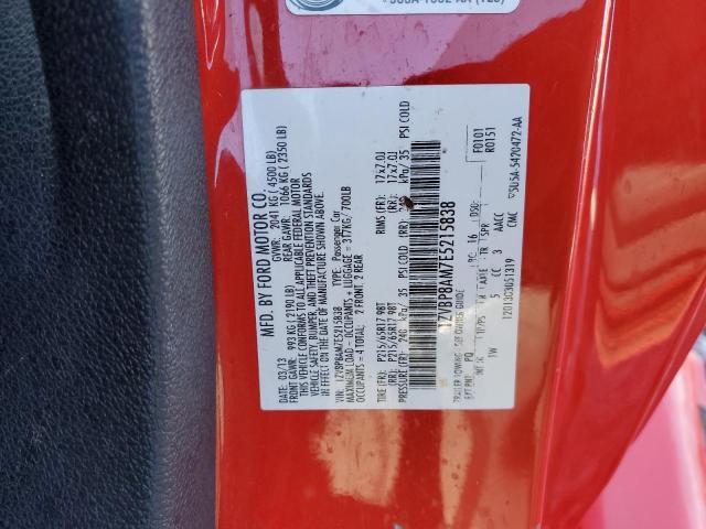 1ZVBP8AM7E5215838 - 2014 FORD MUSTANG RED photo 12