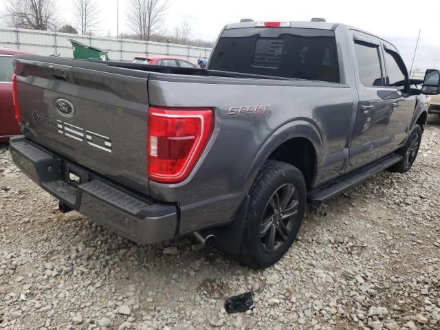 1FTFW1E57MFC22542 - 2021 FORD F150 SUPERCREW GRAY photo 3