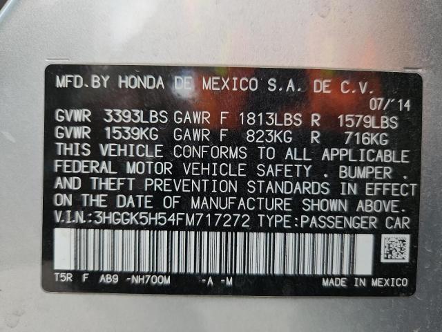 3HGGK5H54FM717272 - 2015 HONDA FIT LX SILVER photo 13