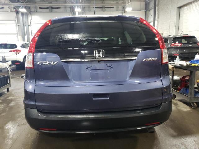 2HKRM4H74EH612412 - 2014 HONDA CR-V EXL BLUE photo 6