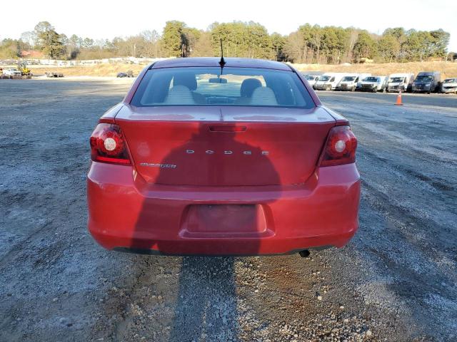 1C3CDZCB0CN153279 - 2012 DODGE AVENGER SXT RED photo 6