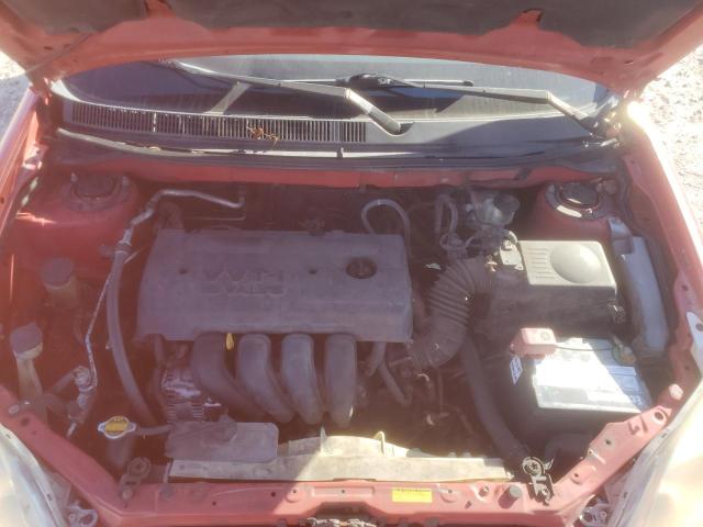 2T1KR32E88C720351 - 2008 TOYOTA COROLLA MA XR RED photo 11