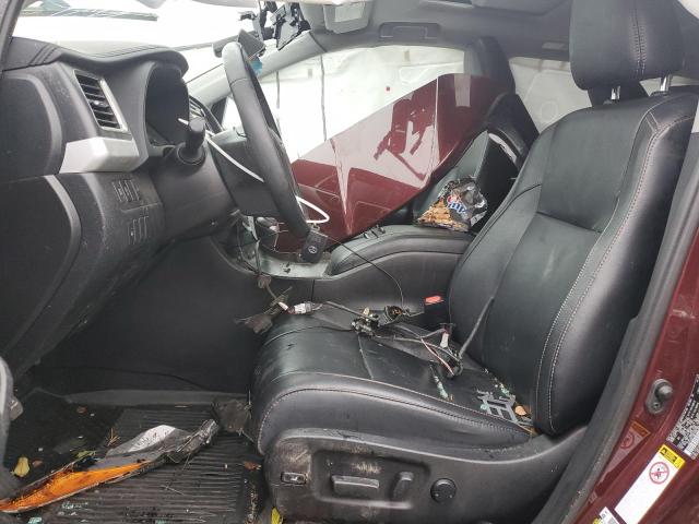 5TDJZRFH8KS987300 - 2019 TOYOTA HIGHLANDER SE Бордовый фото 7