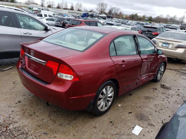 19XFA1F82BE010954 - 2011 HONDA CIVIC EX BURGUNDY photo 3