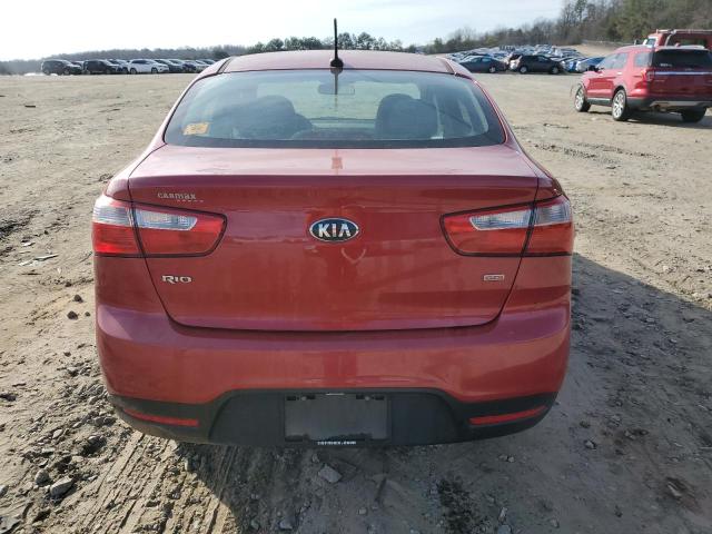 KNADM4A37F6428947 - 2015 KIA RIO LX RED photo 6