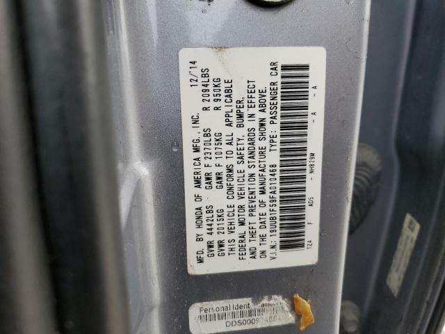 19UUB1F59FA010468 - 2015 ACURA TLX TECH GRAY photo 12