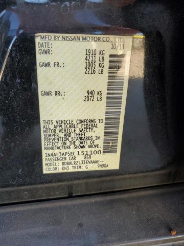 1N4AL3AP5EC151100 - 2014 NISSAN ALTIMA 2.5 BLACK photo 12