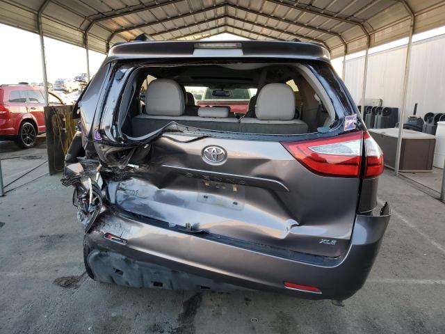 5TDYK3DC2GS693874 - 2016 TOYOTA SIENNA XLE GRAY photo 6