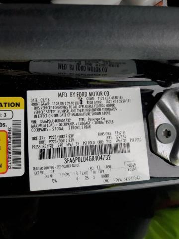 3FA6P0LU4GR404732 - 2016 FORD FUSION SE HYBRID 黑色 照片 13