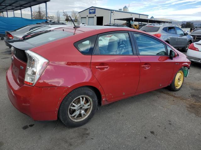 JTDKN3DU2A0048142 - 2010 TOYOTA PRIUS RED photo 3