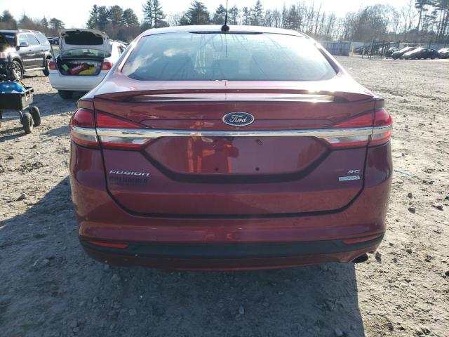 3FA6P0HD2HR390842 - 2017 FORD FUSION SE RED photo 6