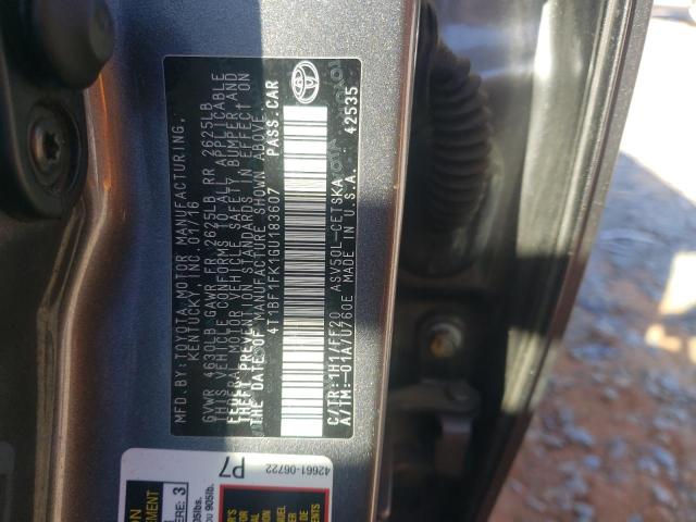 4T1BF1FK1GU183607 - 2016 TOYOTA CAMRY LE Grau Foto 13