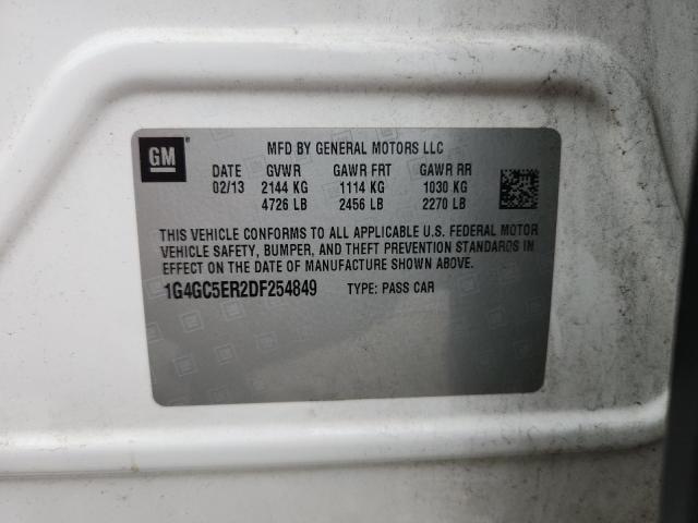 1G4GC5ER2DF254849 - 2013 BUICK LACROSSE Weiß Foto 13