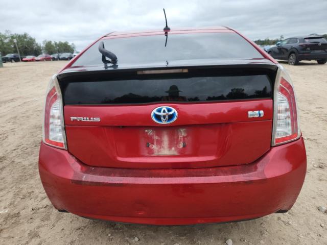 JTDKN3DU0F0430662 - 2015 TOYOTA PRIUS RED photo 6
