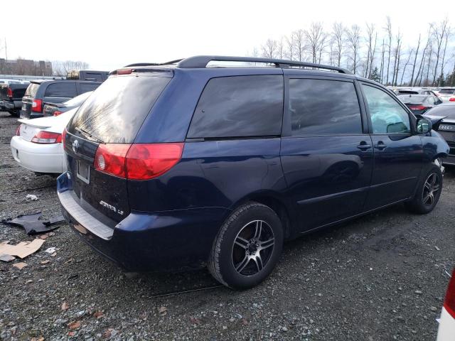 5TDZK23CX7S017950 - 2007 TOYOTA SIENNA CE BLUE photo 3