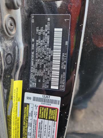 5TFUM5F15AX011202 - 2010 TOYOTA TUNDRA DOUBLE CAB SR5 BLACK photo 12