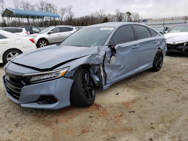 1HGCV2F36NA015066 - 2022 HONDA ACCORD SPORT GRAY photo 1