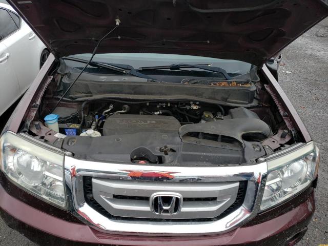 5FNYF4H45BB055256 - 2011 HONDA PILOT EX BURGUNDY photo 11