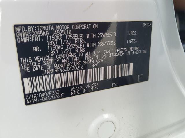 JTMNFREV3JD130216 - 2018 TOYOTA RAV4 SE Ağ foto 13