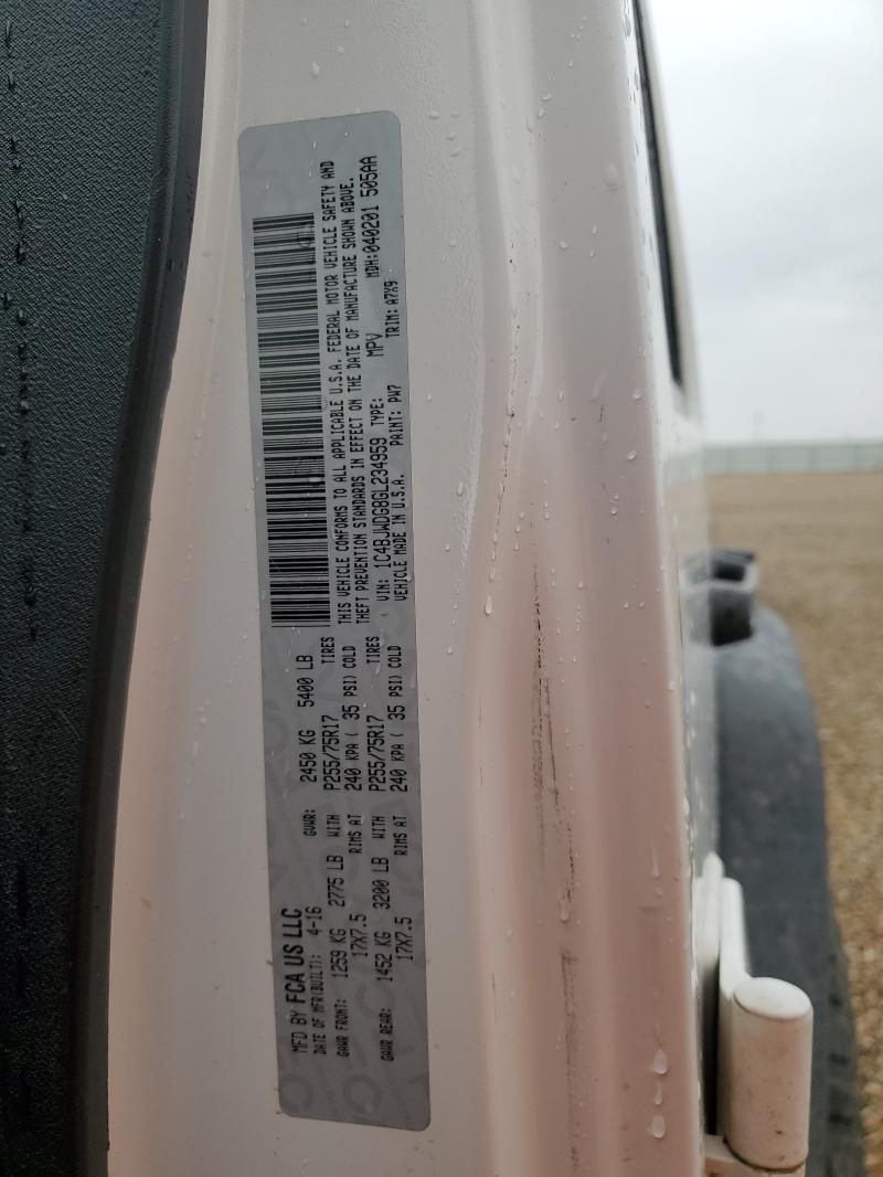 1C4BJWDG8GL234959 - 2016 JEEP WRANGLER U SPORT Ağ foto 13