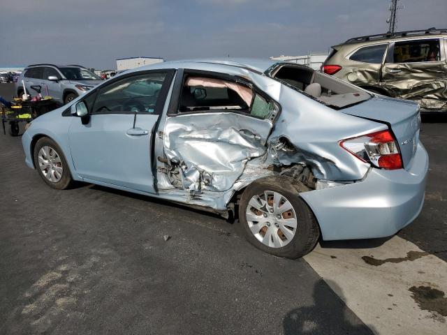 19XFB2F57CE310130 - 2012 HONDA CIVIC LX BLUE photo 2
