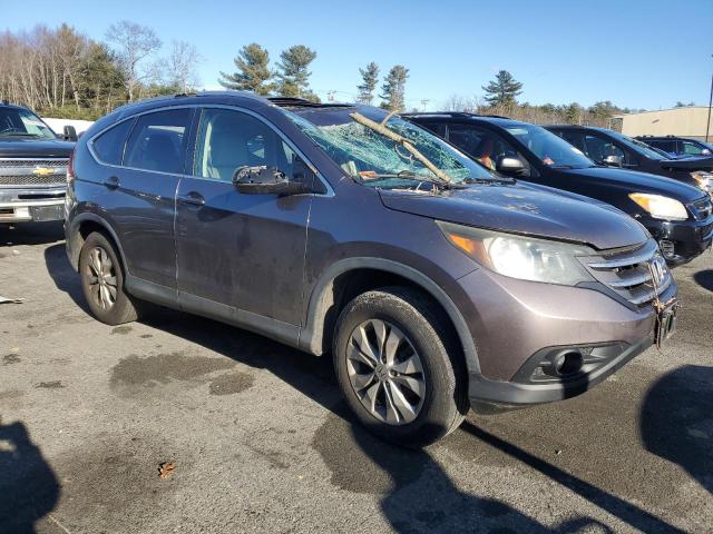 5J6RM4H76DL060836 - 2013 HONDA CR-V EXL GRAY photo 4