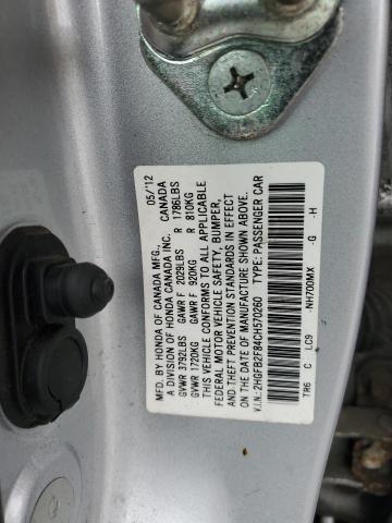 2HGFB2F84CH570260 - 2012 HONDA CIVIC EX Gümüş foto 12