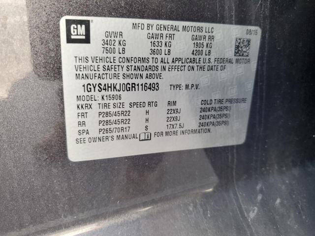 1GYS4HKJ0GR116493 - 2016 CADILLAC ESCALADE ESV LUXURY Қара фото 13