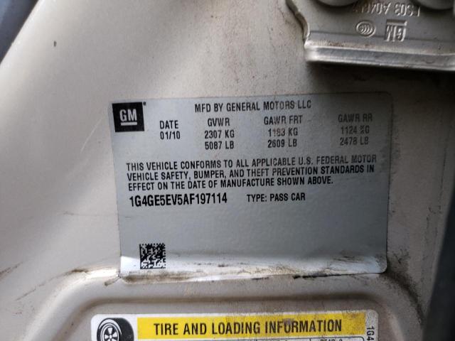 1G4GE5EV5AF197114 - 2010 BUICK LACROSSE CXS BEIGE photo 12