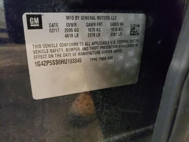 1G4ZP5SS6HU193849 - 2017 BUICK LACROSSE ESSENCE BLUE photo 12