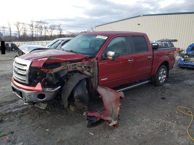 1FTFW1ET7EFB27043 - 2014 FORD F150 SUPERCREW BURGUNDY photo 1