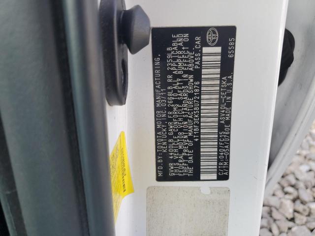 4T1BF3EK5BU721876 - 2011 TOYOTA CAMRY BASE Blanco foto 12