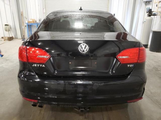 3VWLL7AJXCM462505 - 2012 VOLKSWAGEN JETTA TDI BLACK photo 6