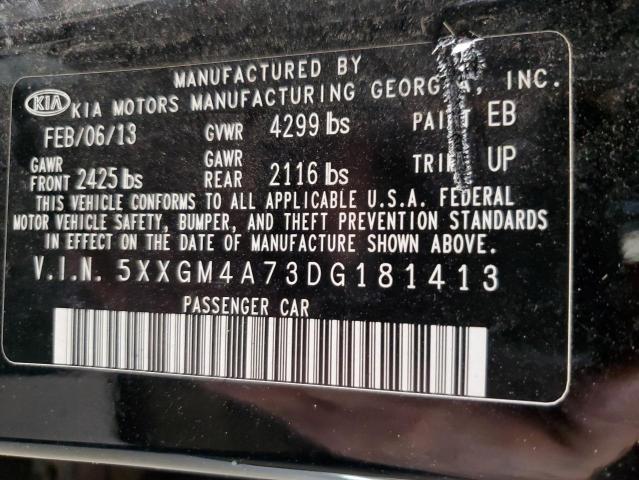 5XXGM4A73DG181413 - 2013 KIA OPTIMA LX 黑色 照片 12