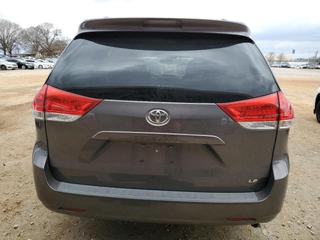 5TDKK3DC0CS206445 - 2012 TOYOTA SIENNA LE GRAY photo 6