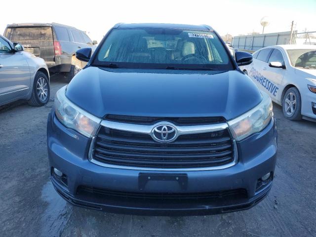 5TDJKRFH0GS228426 - 2016 TOYOTA HIGHLANDER XLE BLUE photo 5