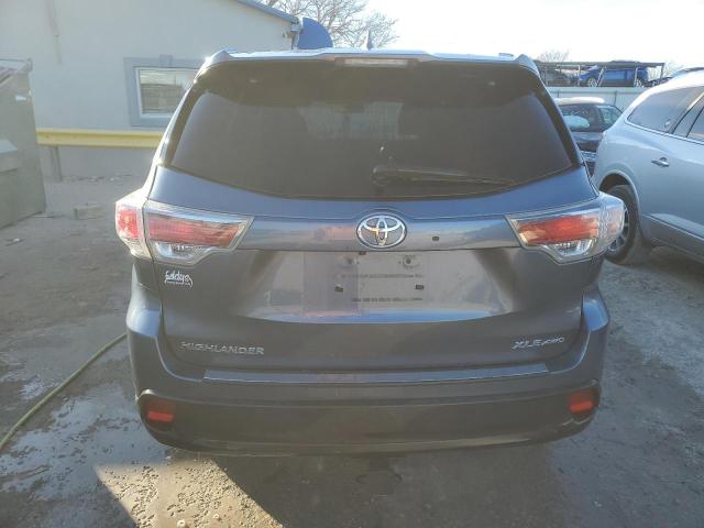 5TDJKRFH0GS228426 - 2016 TOYOTA HIGHLANDER XLE BLUE photo 6