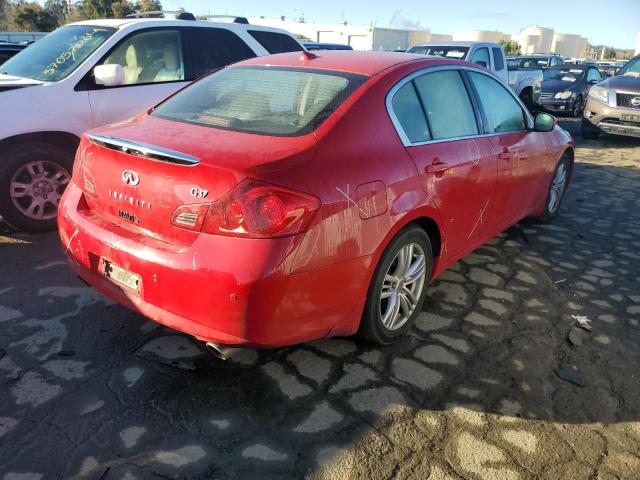 JN1CV6AP8CM626781 - 2012 INFINITI G37 BASE RED photo 3