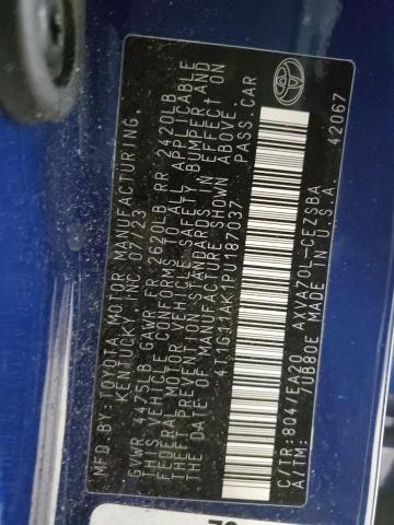 4T1G11AK1PU187037 - 2023 TOYOTA CAMRY SE NIGHT SHADE BLUE photo 12