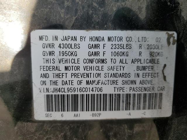 JH4CL95916C014706 - 2006 ACURA TSX BLACK photo 12