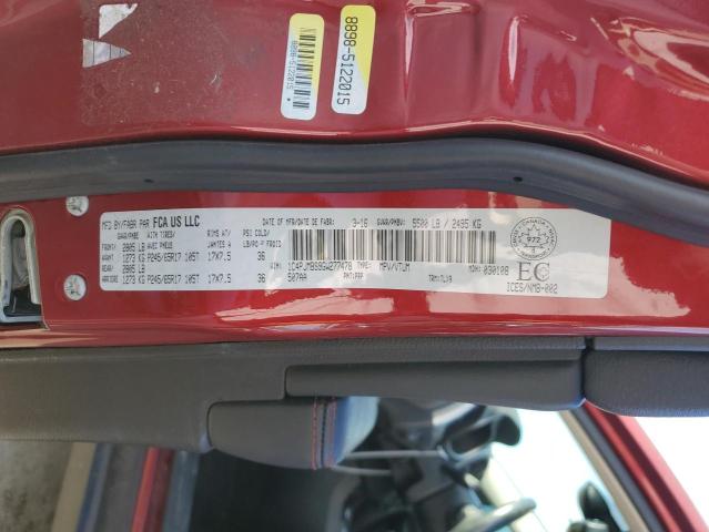 1C4PJMBS9GW277478 - 2016 JEEP CHEROKEE TRAILHAWK BURGUNDY photo 14