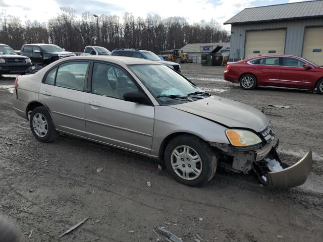 1HGES16552L038917 - 2002 HONDA CIVIC LX TAN photo 4