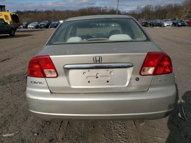 1HGES16552L038917 - 2002 HONDA CIVIC LX TAN photo 6