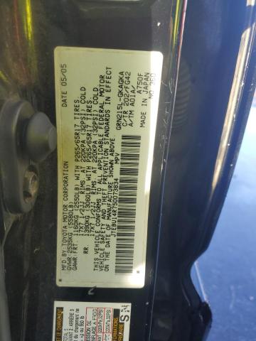 JTEBU14R750073834 - 2005 TOYOTA 4RUNNER SR5 Qara foto 12