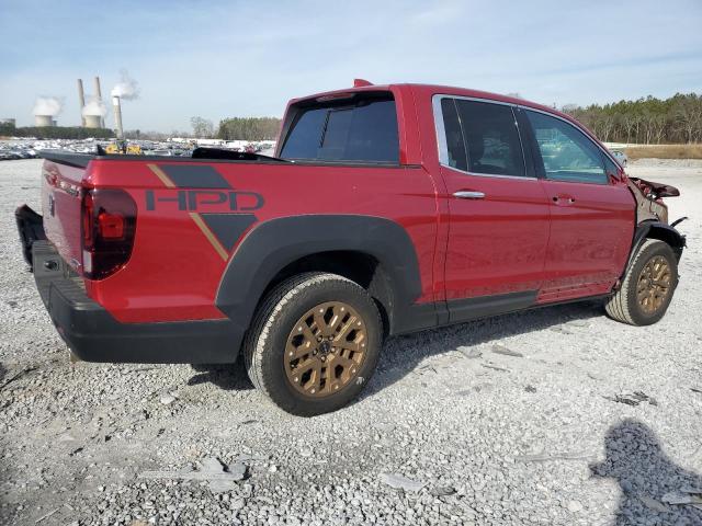 5FPYK3F78NB015610 - 2022 HONDA RIDGELINE RTL RED photo 3